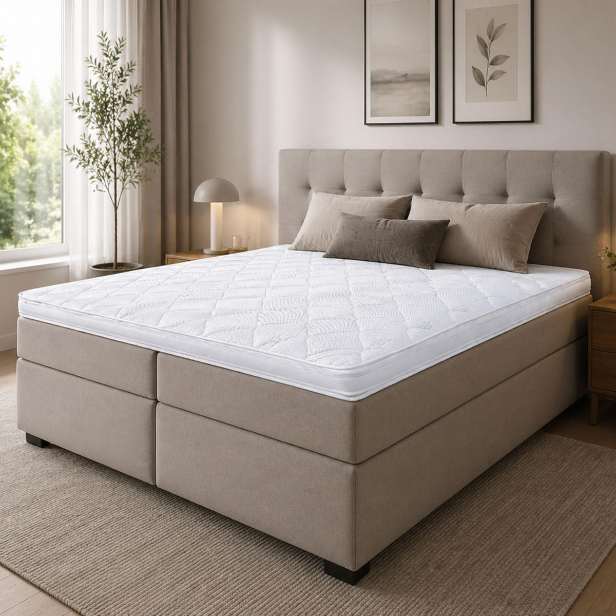 KALTSCHAUMTOPPER Tokio 160x200 12cm Hoch H5 - Weiß, Textil (160/200cm) - Matratzen Perfekt
