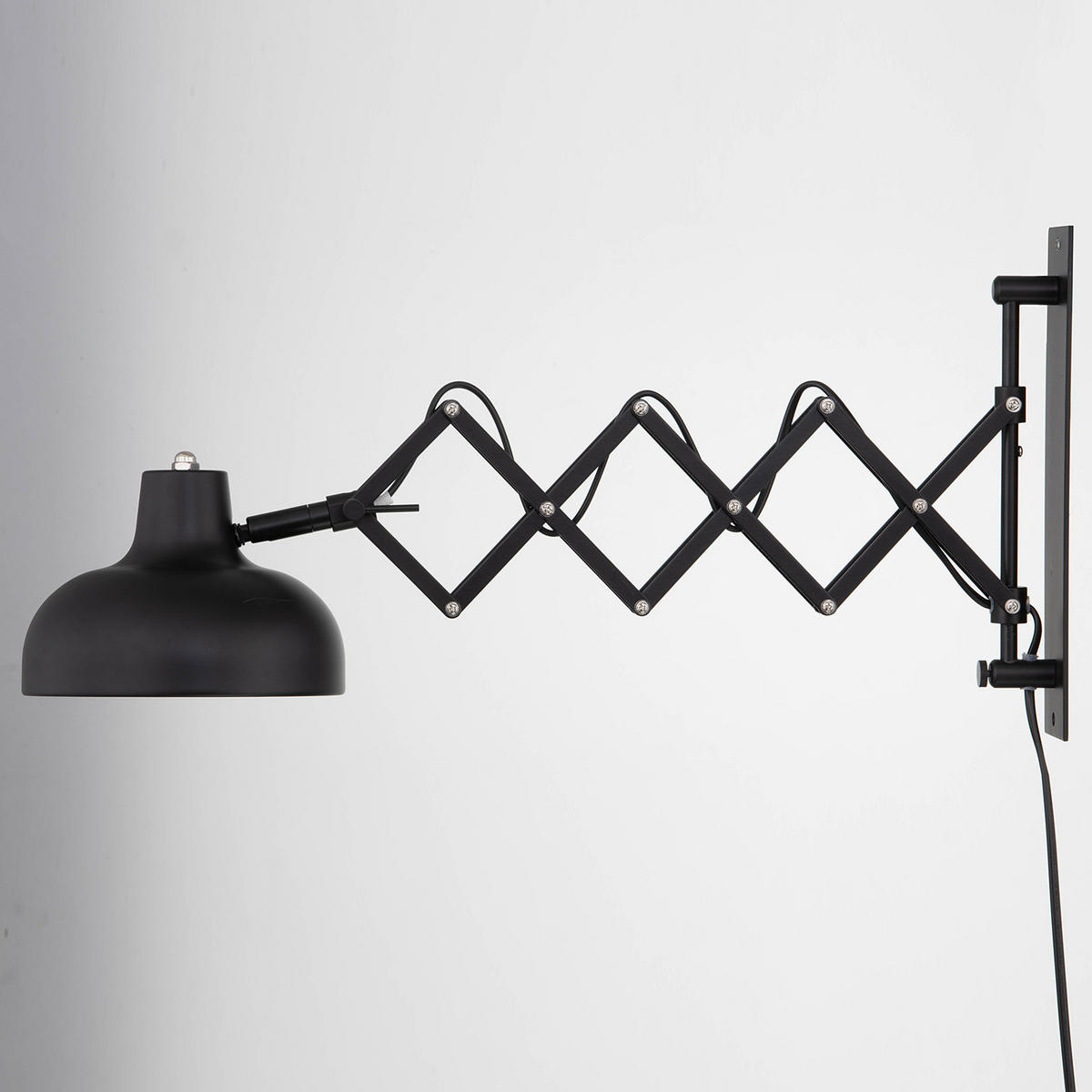 WANDLEUCHTE - Eisen, 1-flammig - Schwarz, Metall (60/28/15cm) - home24