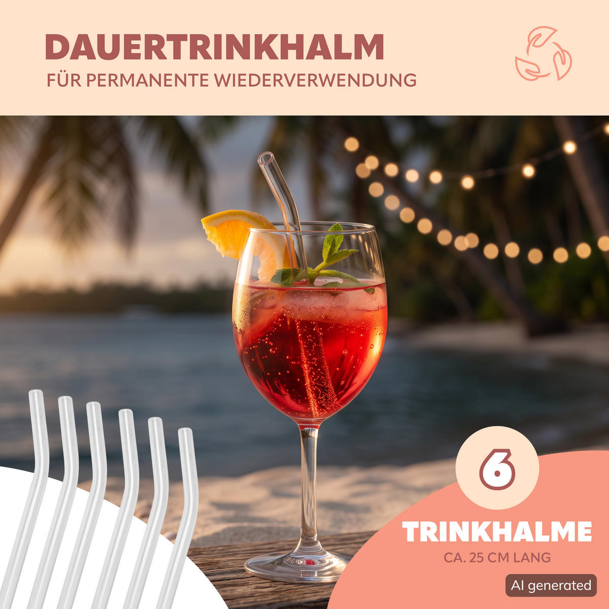 GLAS-TRINKHALME, transparent - Transparent, Glas (0.8/25cm) - bremermann