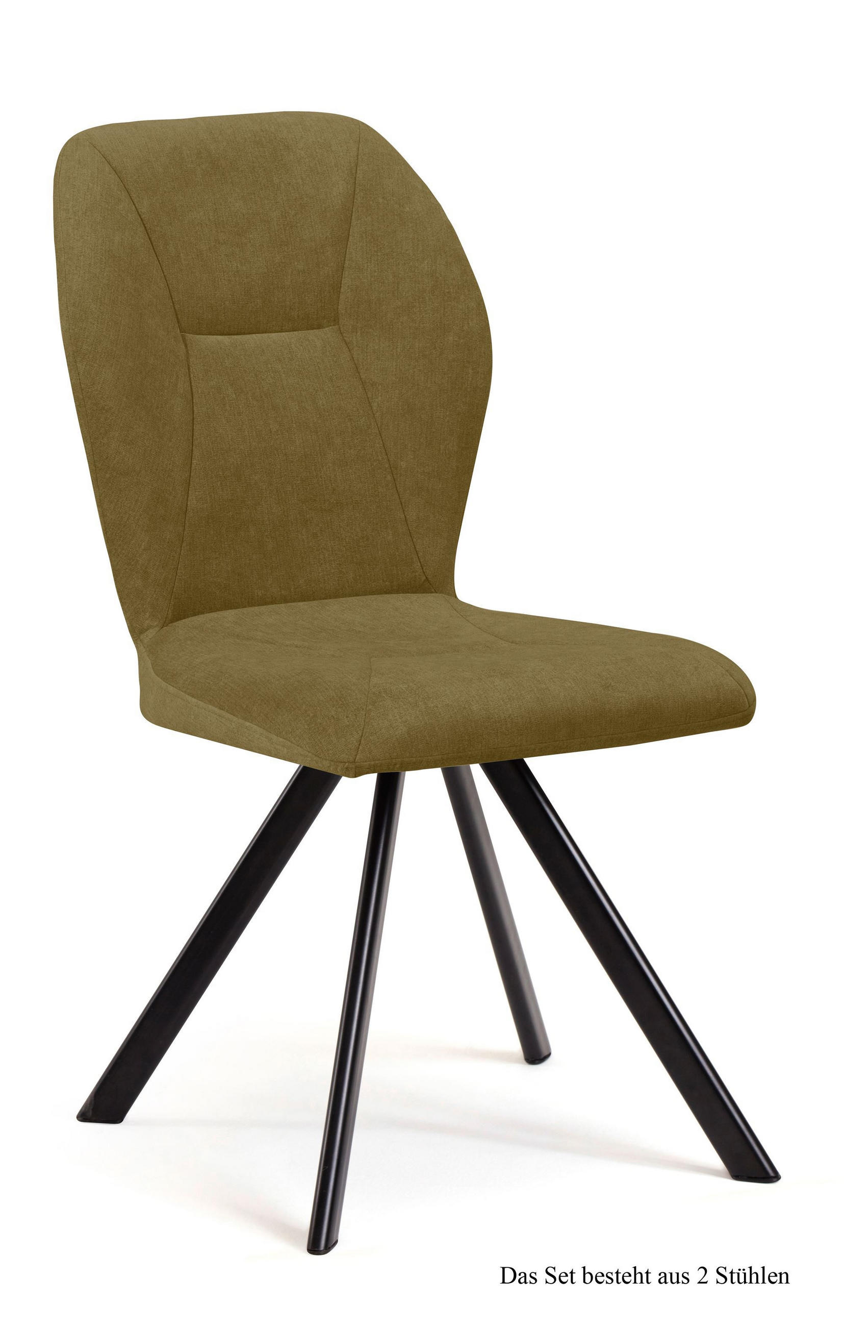 ESSZIMMERSTUHL (2er-Set) Delta 51x92x60 Schwarz/Olivgrün - Schwarz/Olivgrün, Kunststoff (60/92/51cm) - 58aufmkessel