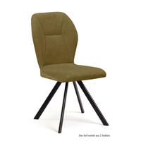 ESSZIMMERSTUHL (2er-Set) Delta 51x92x60 Schwarz/Olivgrün - Schwarz/Olivgrün, Kunststoff (60/92/51cm) - 58aufmkessel