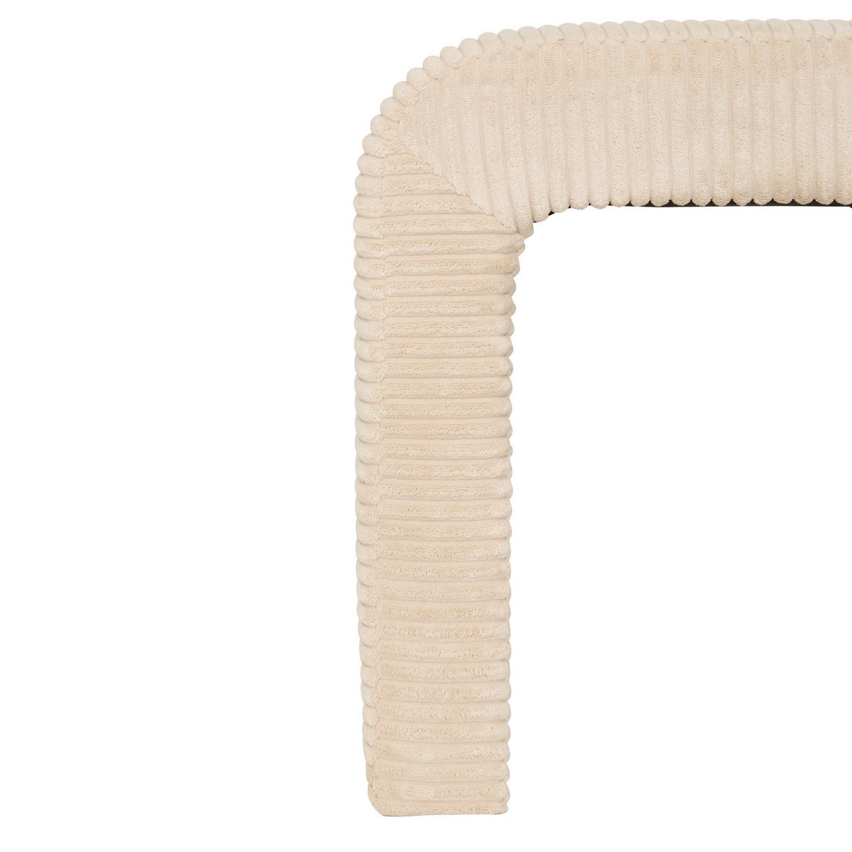 PUFF Cordstoff Sevi 41/35,5/43 cm - Beige, Kunststoff (35.5/43/41cm) - Atmosphera Createur d´interieur