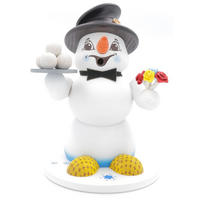 RAUCHFIGUR Schneemann Weiß GenTeelichtereman 19 cm - Multicolor, Holz (15/19/0.1cm)
