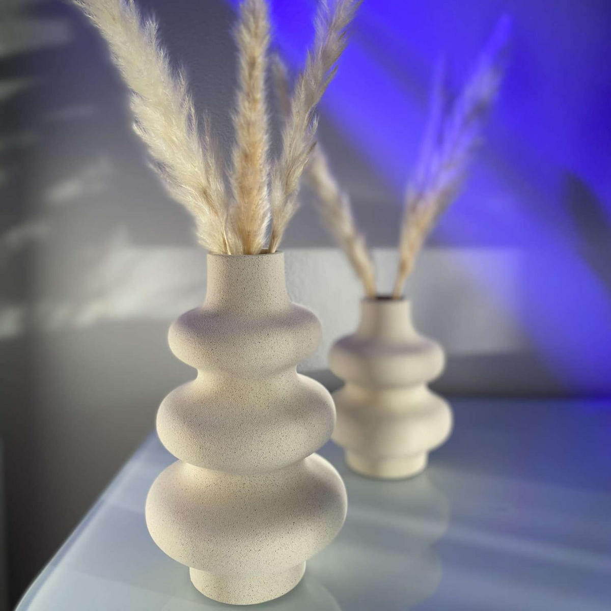 KERAMIK VASE - Weiß, Keramik (21.8cm) - Intirilife