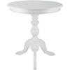 BEISTELLTISCH rund 70 cm Holz Antik Weiß - Braun/Weiß, Holz (70/70/76cm) - CLP