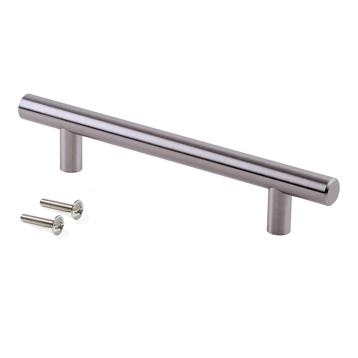 MÖBELGRIFF Orlando, L188mm, 128mm Achsenabstand, Stahl, Nickel satiniert - Silberfarben, Metall (8/2/24cm) - EMUCA