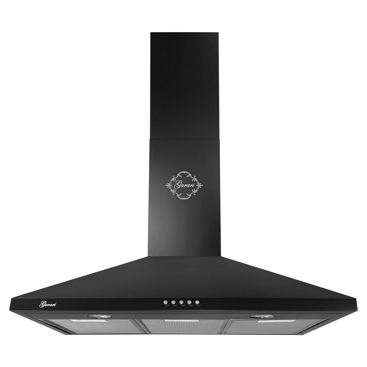 DUNSTABZUGSHAUBE GCH C 147 BL 7 N 70 cm Schwarz - Schwarz, Metall (70/87/47cm) - Gurari