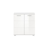 SIDEBOARD weiß - Silberfarben/Weiß, Holzwerkstoff/Kunststoff (80/83/37cm) - ebuy24