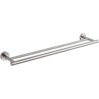 HANDTUCHSTANGE , wandmontierter Handtuchhalter, 60 cm - Silberfarben, Metall (15.5/5/61cm) - BELZ
