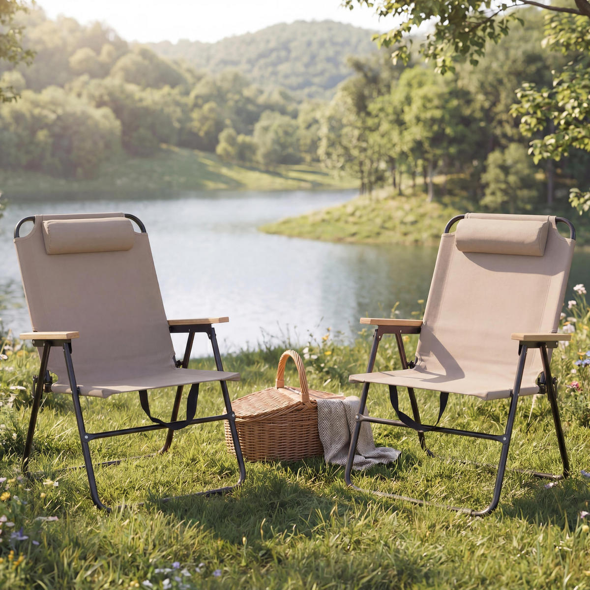 CAMPINGSTUHL Cremeweiß - Creme, Metall (61/85/67cm) - MCW