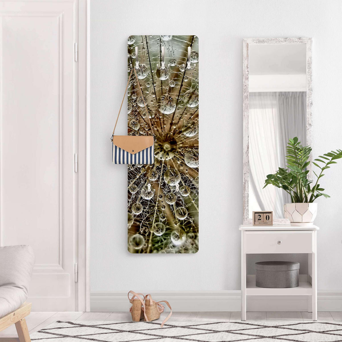 WANDGARDEROBE - Pusteblume im Herbst 34/105 cm - Beige, Holzwerkstoff (34/105/1.6cm) - Bilderwelten