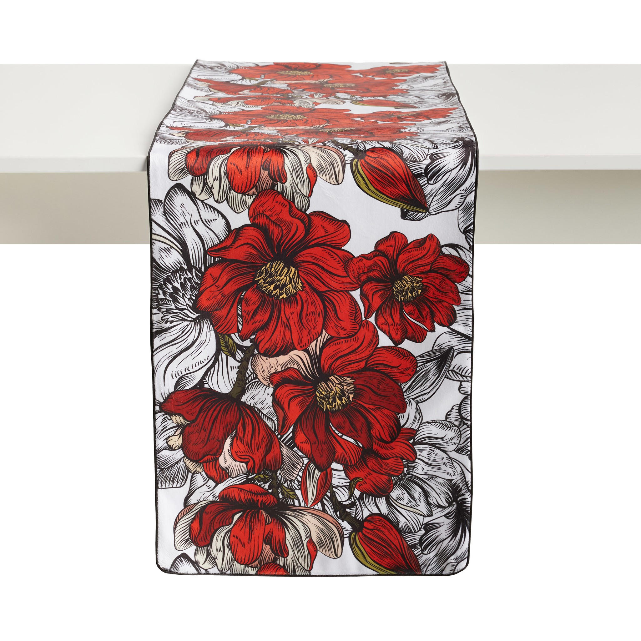 TISCHLÄUFER Verilos - Rot, Textil (180/35/1cm) - home&you