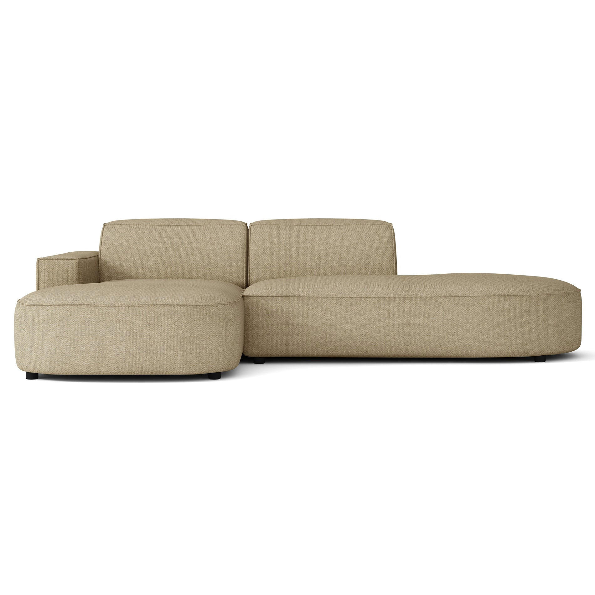 ECKSOFA Sallmo L-Form, 3-Sitzer, links 276 cm - Schwarz/Cappuccino, Kunststoff/Textil (276/166cm) - Selsey