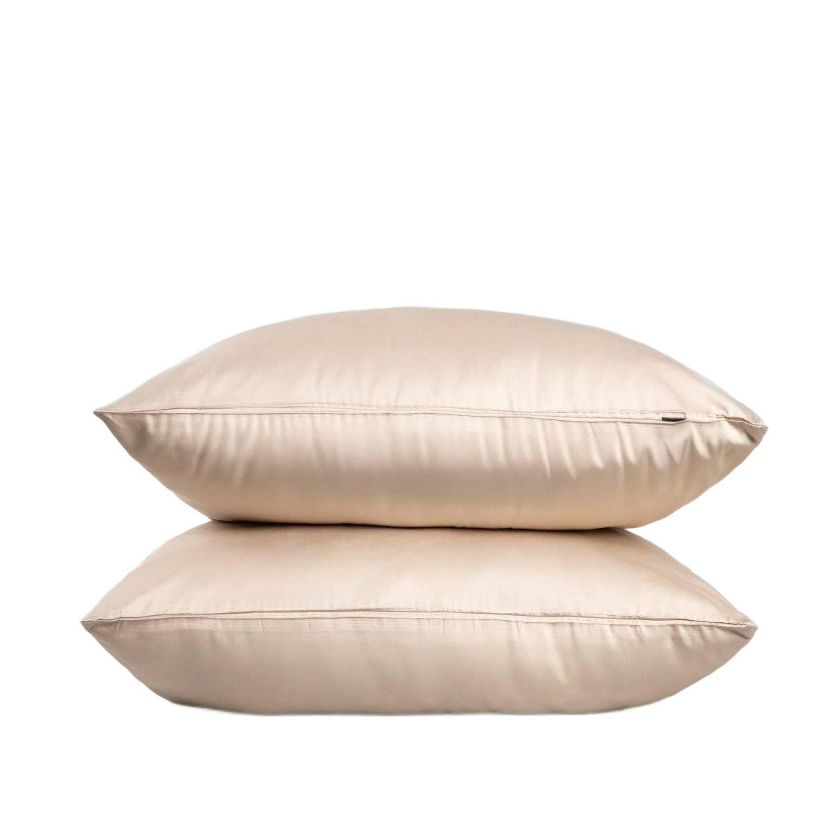 KISSENBEZÜGE Bamsa Bambus beige 70/80 cm 2er-Set - Beige, Textil (70/80cm) - Homla