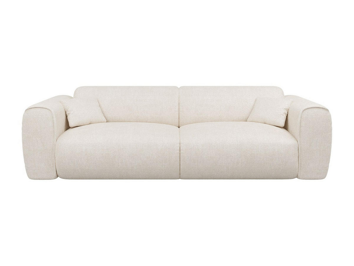 SOFA 4-Sitzer mit Matratze - Strukturstoff - Beige - POGNIA - Beige, Textil (236/73/100cm) - Vente-Unique