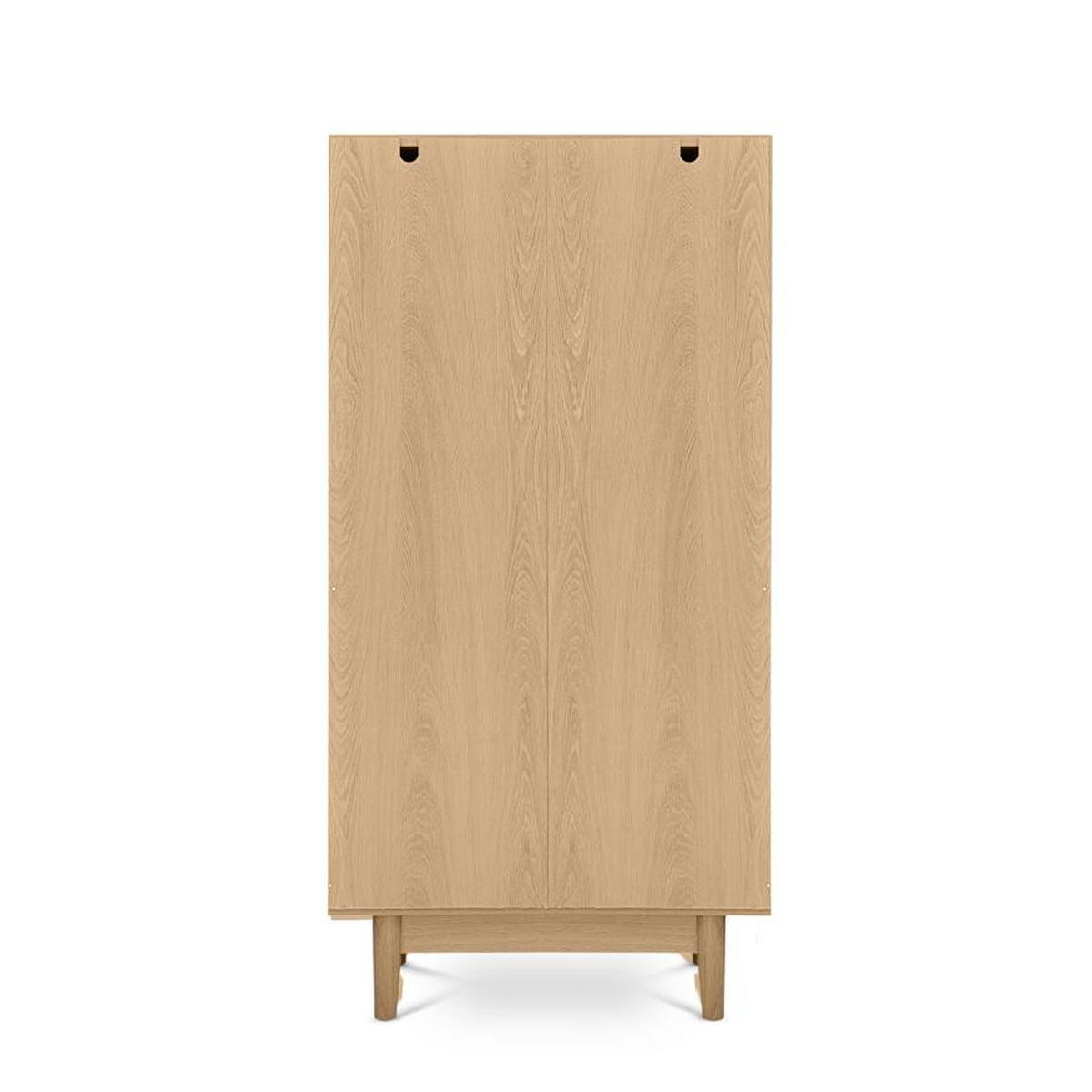 SCHUHSCHRANK Skandinavischer mit 3 Fächern in Eichenoptik - LILA - Eichefarben/Beige, Holzwerkstoff/Metall (60/125.5/23.5cm) - Sicaan