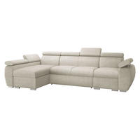 ECKSOFA Boston LCP, Seite: Links LCP+2R+1P(65) - Silberfarben/Mokka, Holz/Textil (320/170cm) - MIRJAN24