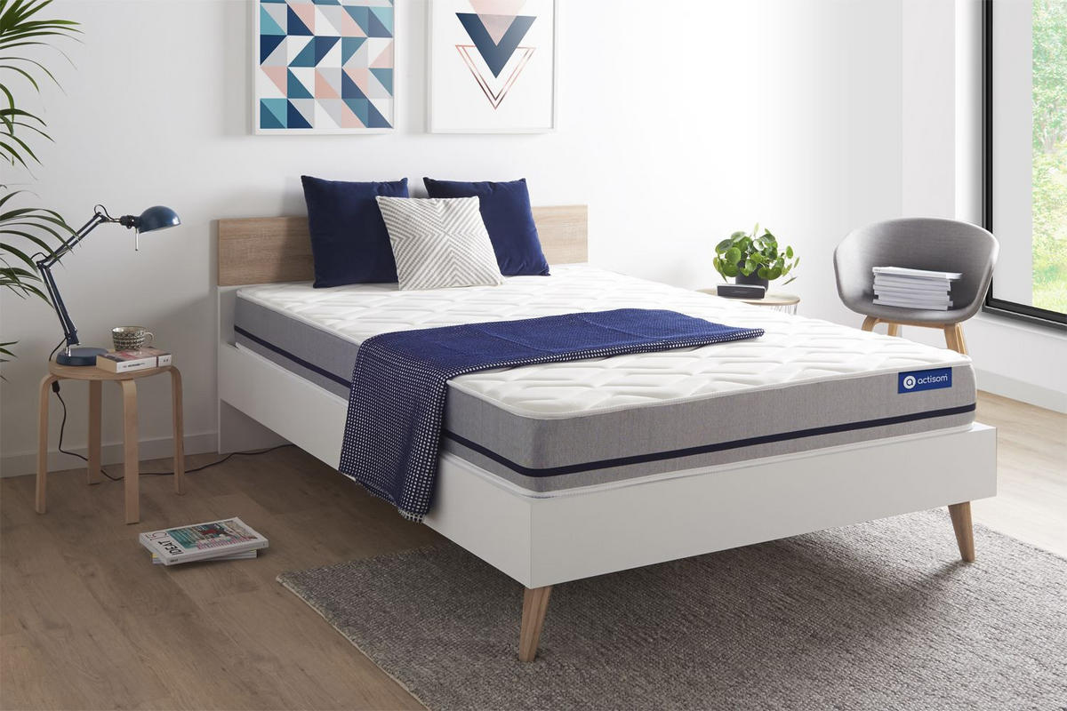 MATRATZE Actilatex soft Latex und Memory-Schaum 150 x 200 cm h2 - Weiß, Textil (150/200cm) - ACTISOM