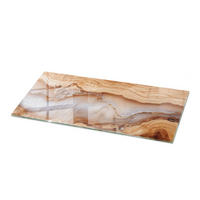 TISCHPLATTE 125x50 cm Naturholz mit Harzdetails - Beige, Glas (125/50/0.4cm) - TULUP