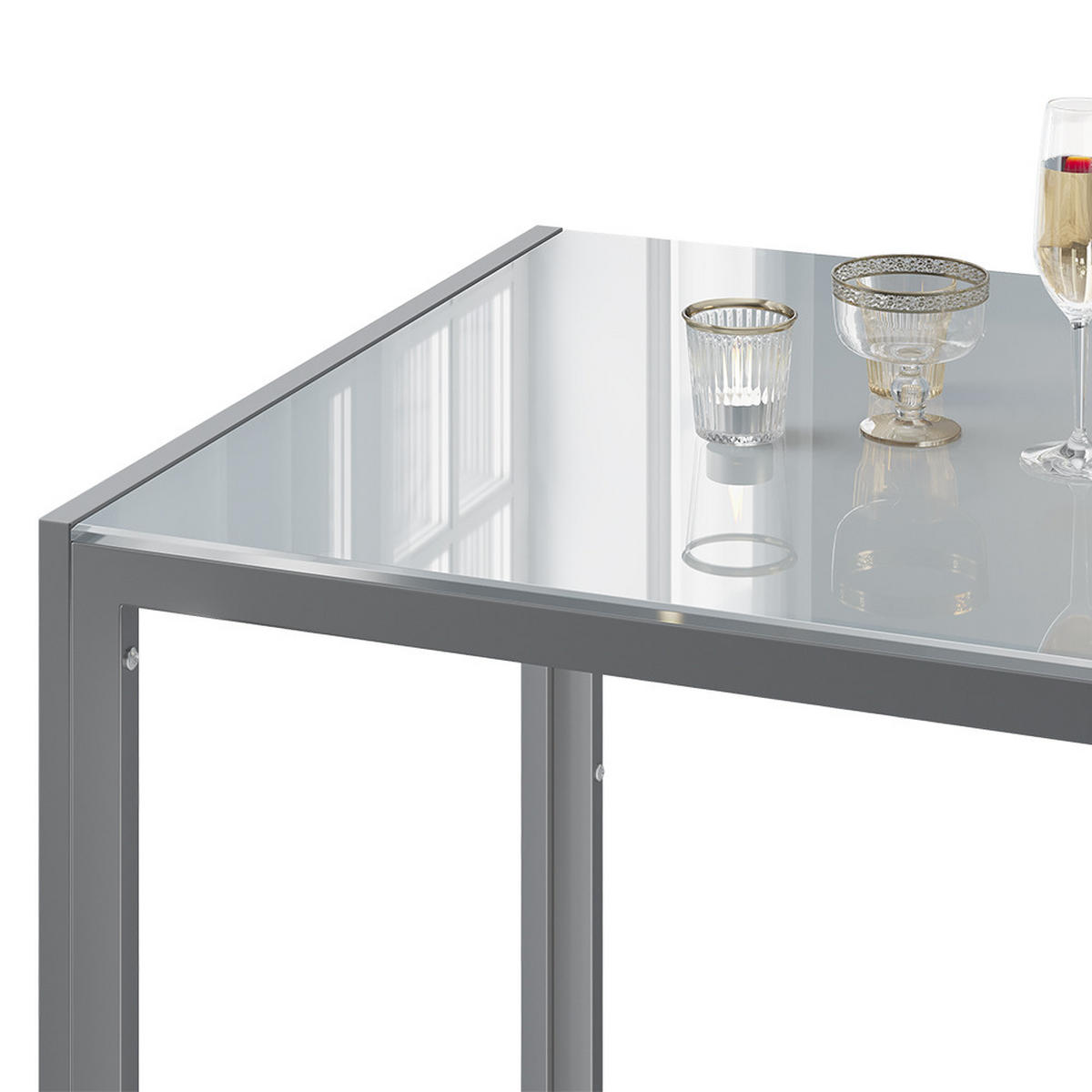ESSTISCH Grand Grau 120 x 75 cm - Grau, Glas (70/120/75cm) - Vicco