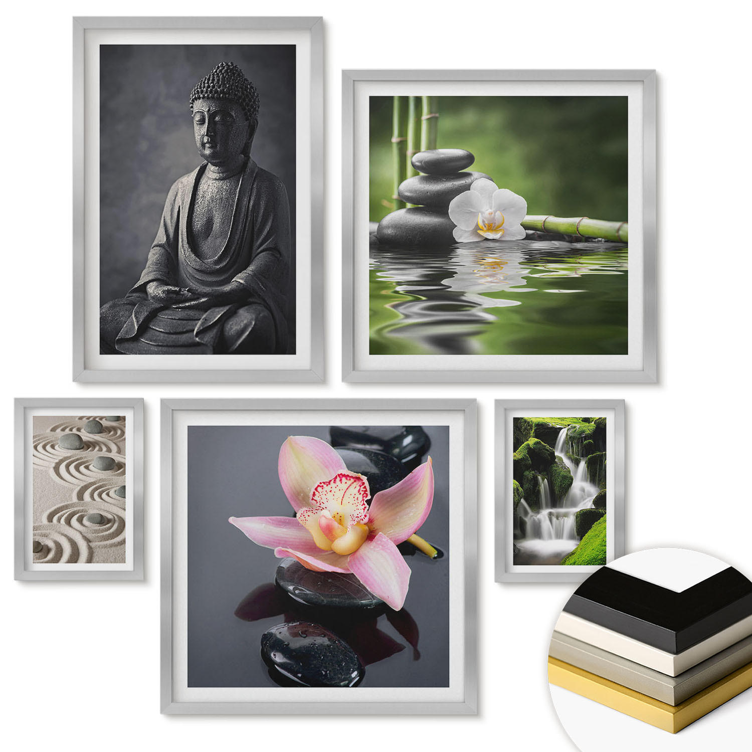 ArtPrintCave Wandbilder Silber 40x60 cm