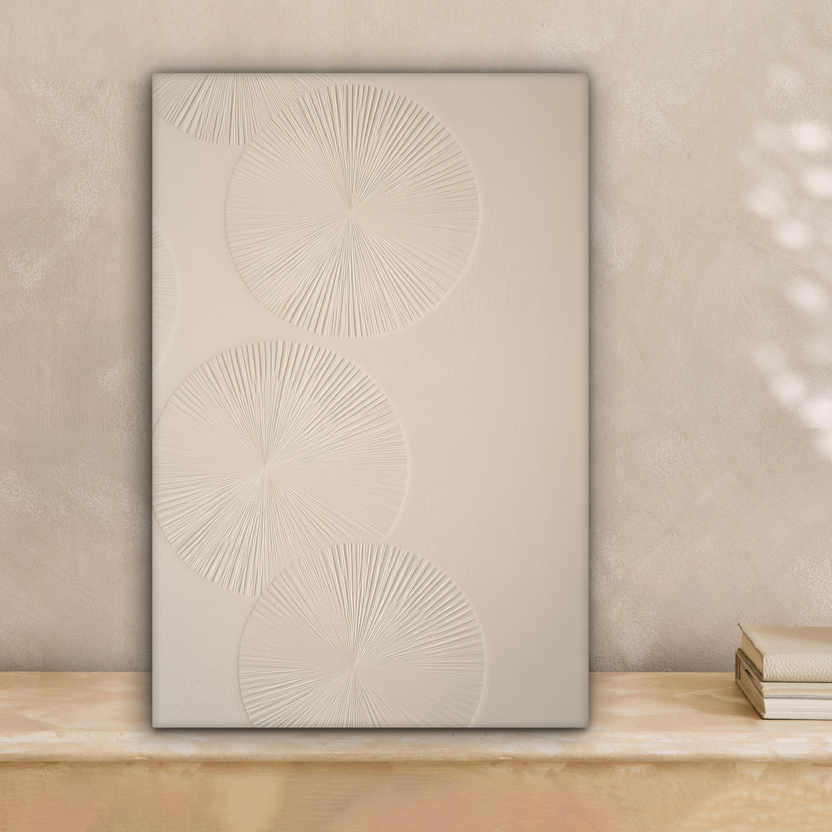 LEINWANDBILD Japandi - Beige - Modern 20x30 cm - Ecru, Textil (20/30cm) - MuchoWow