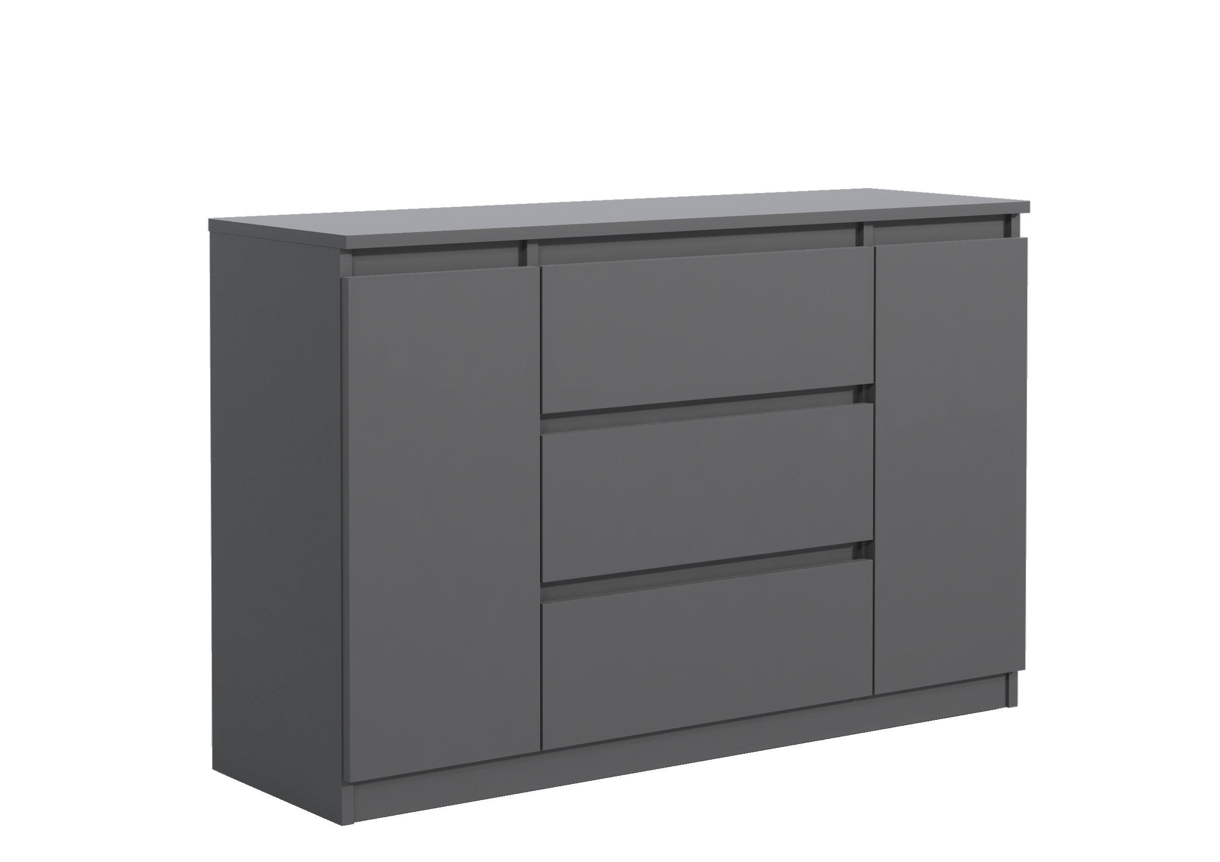 KOMMODE Anthrazit 120/79/39 - Anthrazit, Holzwerkstoff (120/79/39cm) - RAUMHIRSCH FURNITURE
