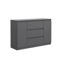 KOMMODE Anthrazit 120/79/39 - Anthrazit, Holzwerkstoff (120/79/39cm) - RAUMHIRSCH FURNITURE