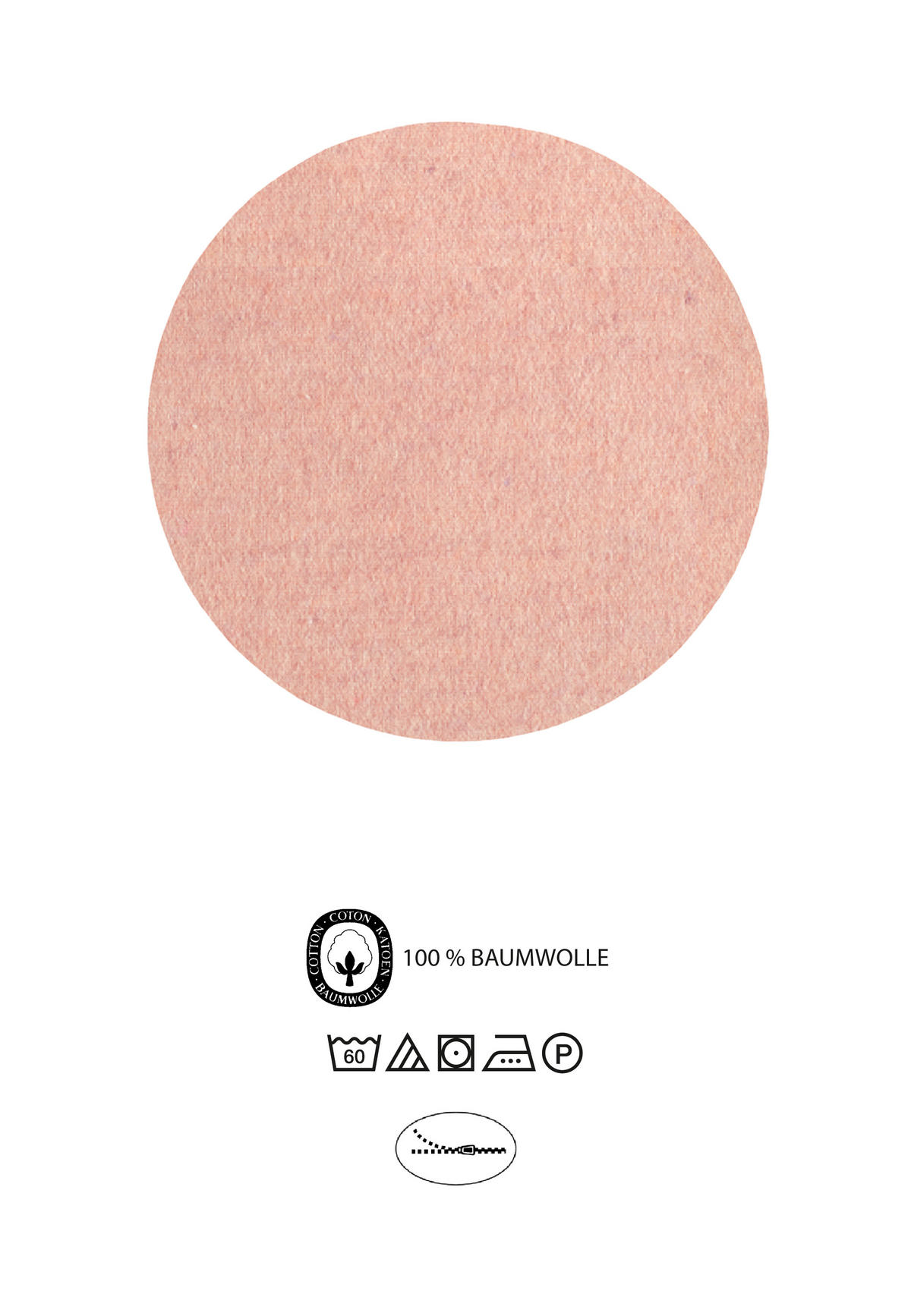 BETTWÄSCHE-GARNITUR Biber Melange UNI terra, 135x200 cm + 80x80 cm - Terracotta, Textil (135/200cm) - biberna