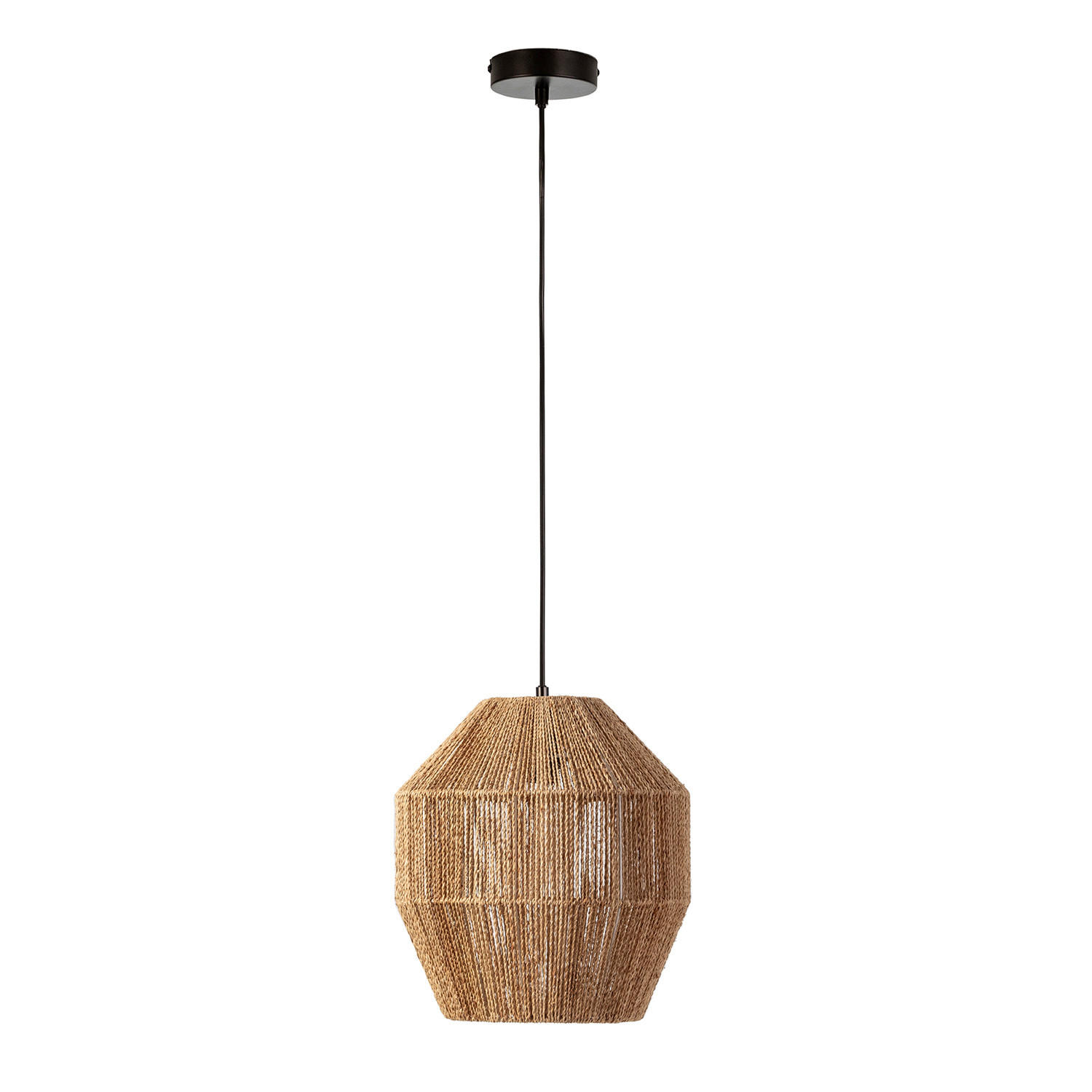 HÄNGELEUCHTE﻿ 30/30/155 Ishi - Beige, Naturmaterialien (30/30/155cm) - VS Venta-stock