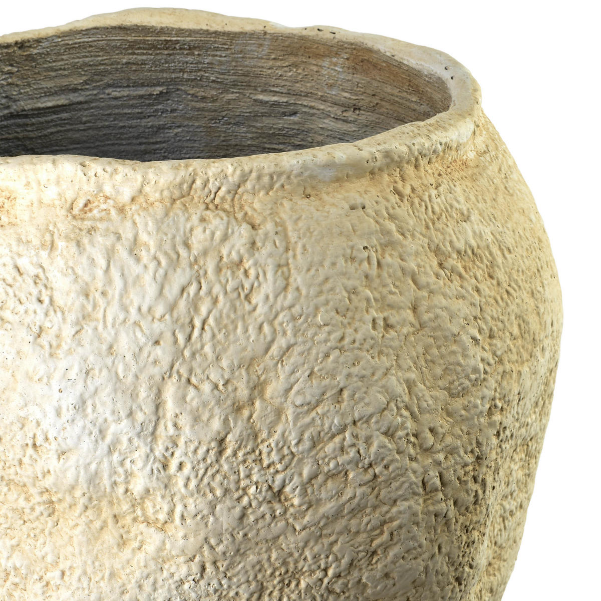 KVĚTINÁČ YARINE, poliresin, 26/26/37cm - béžová, plast (36/44/36cm) - Mondex