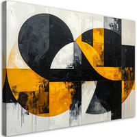 LEINWANDBILD 3D und geometrisch 90x60cm - Gelb, Textil (90/60cm) - Feeby