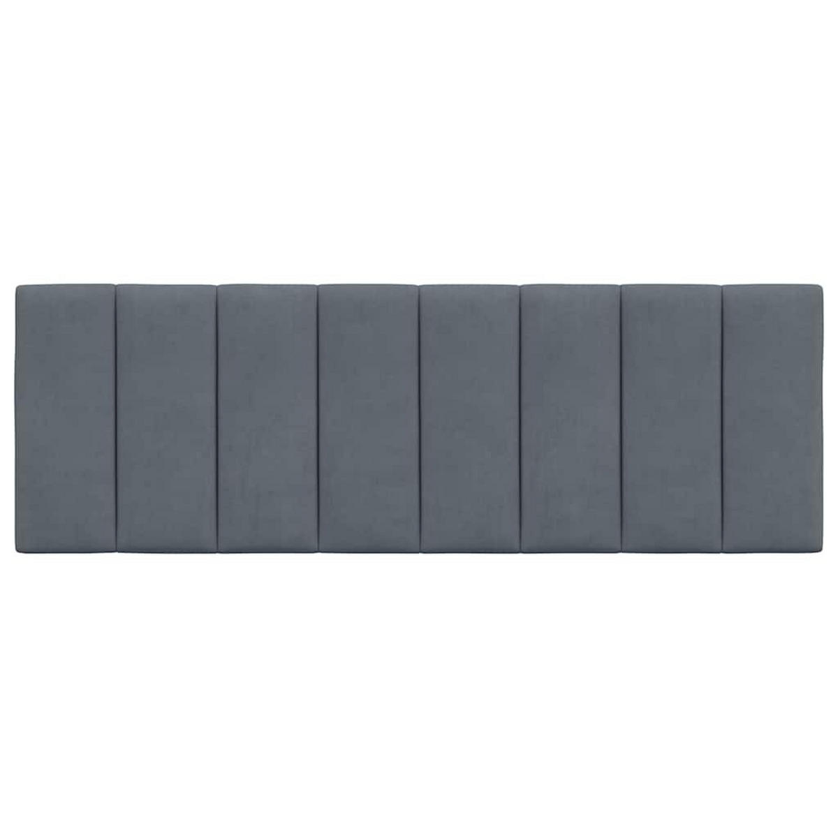 KOPFTEIL-KISSEN Dunkelgrau 120 Cm Samt - Dunkelgrau, Naturmaterialien - vidaXL