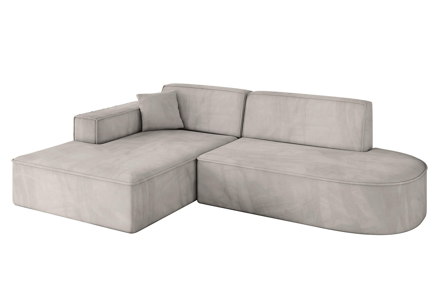 ECKSOFA Ottomane Links IREA-L1-v4 - 234x171x79 cm Hellbraun - Hellbraun, Holzwerkstoff/Textil (234/171cm) - ALTDECOR