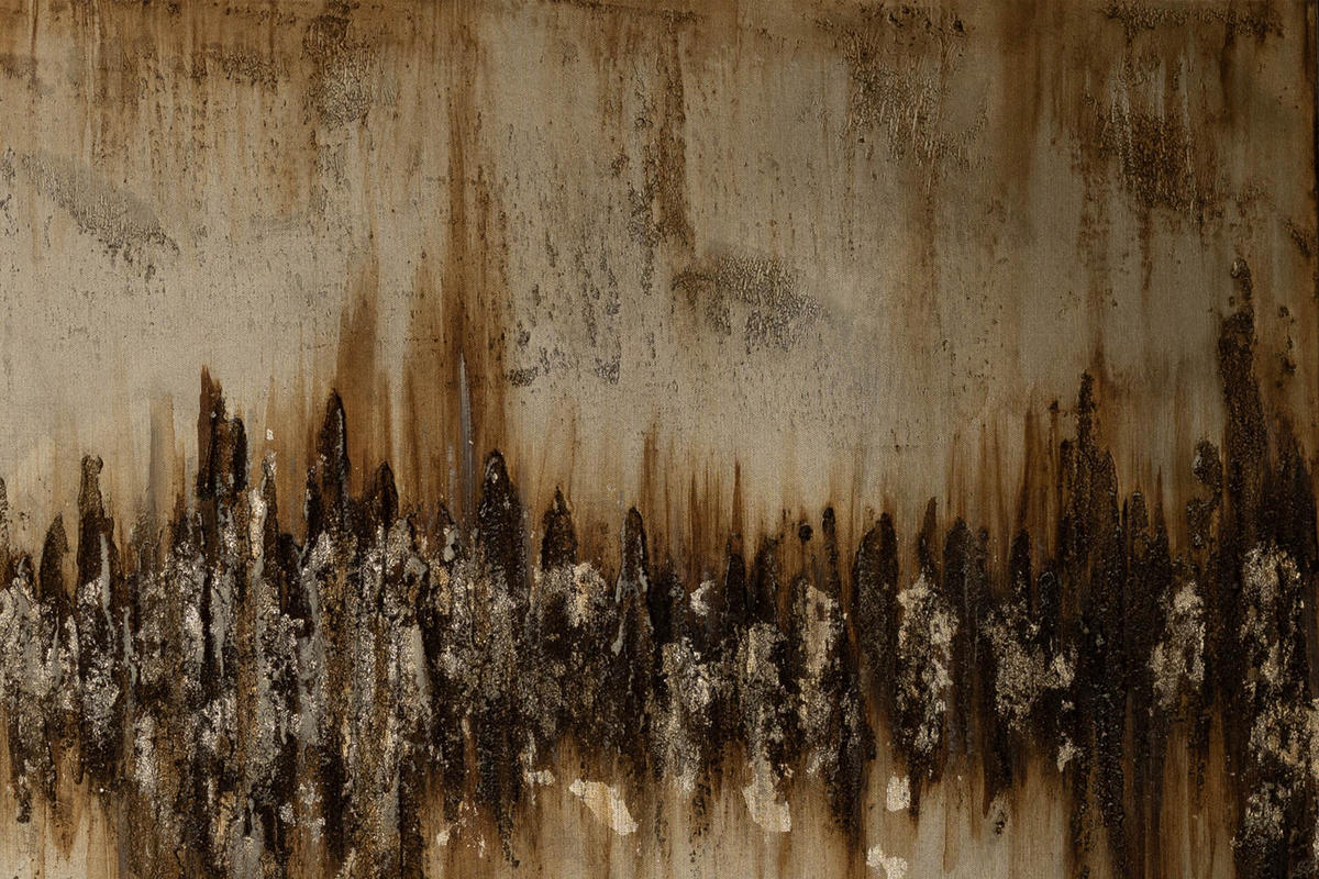 ACRYLBILD HANDGEMALT 140/70 cm - Braun, Holz/Textil (140/70cm) - KUNSTLOFT