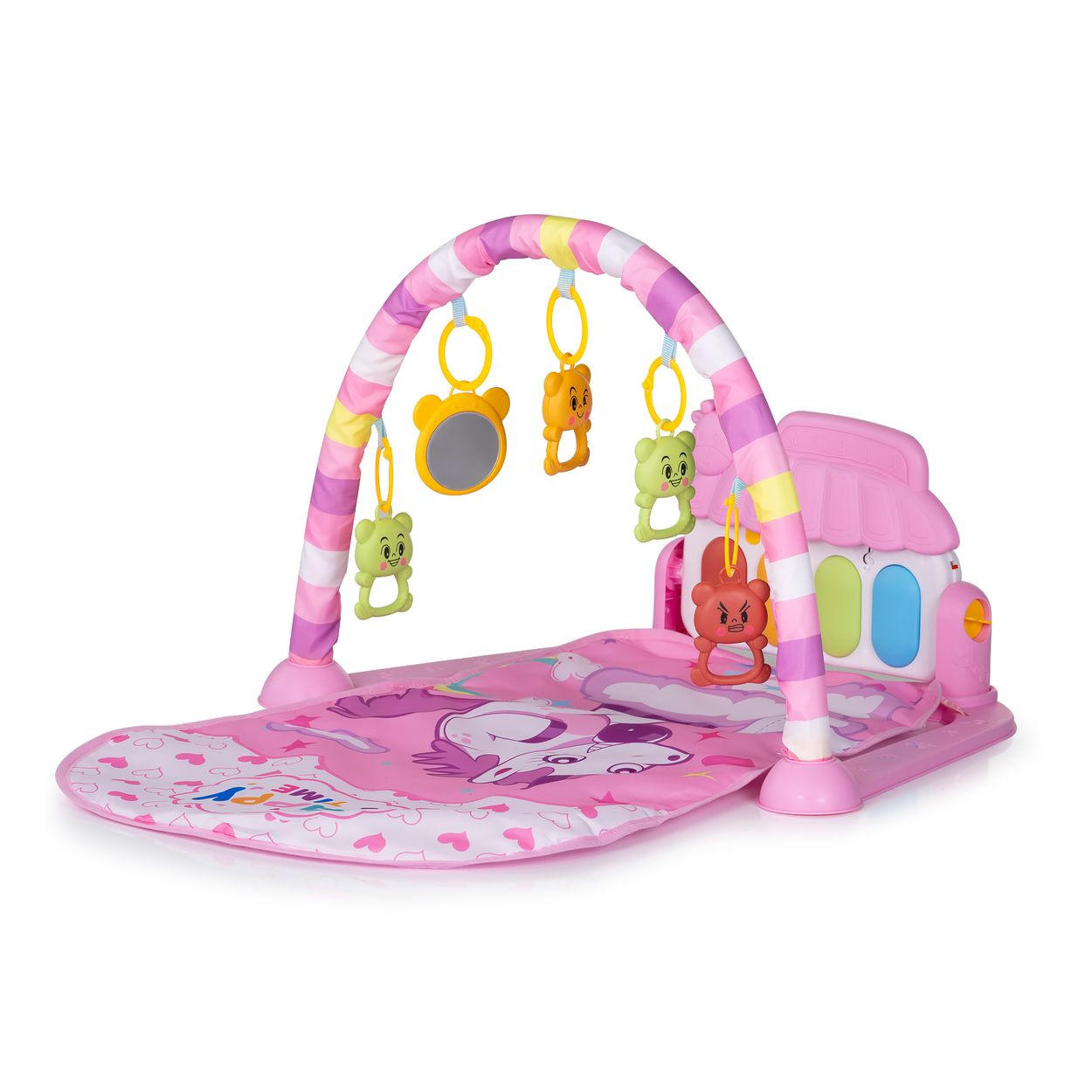 SPIELBOGEN Klavierkonzert rosa Klavierkonzert, Krabbeldecke, Melodien, Hängespielzeuge - Rosa, Textil (40/58/73cm) - Chipolino