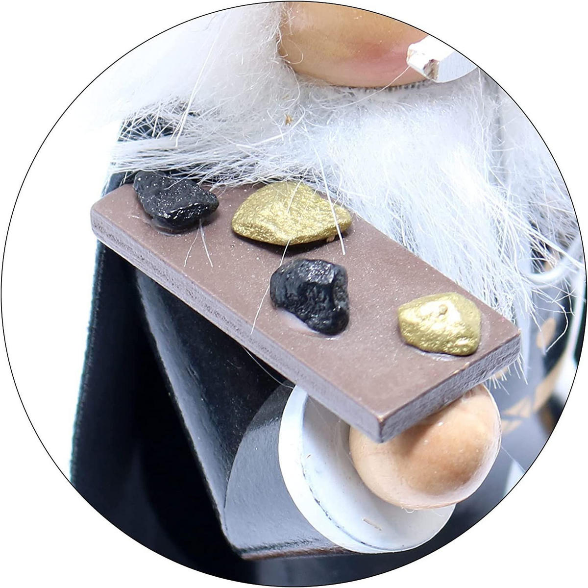 RAUCHFIGUR Bergmann mit Umhang u. Erzbrett 9/6/17 cm - Schwarz, Holz (6/17/9cm) - Dekoteam24