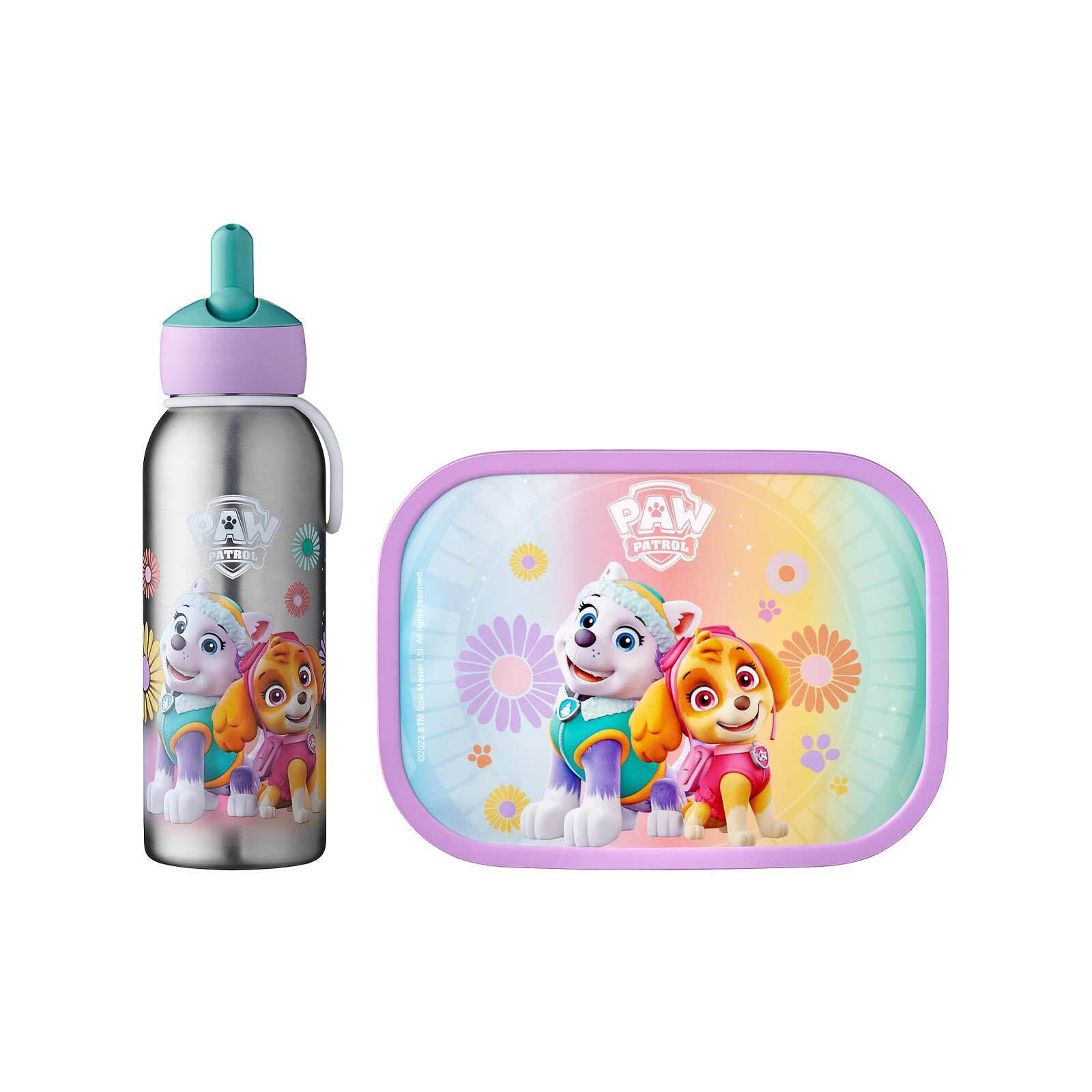 BROTDOSE + THERMOFLASCHE Campus Paw Patrol Girls 2er Set - Türkis/Lila, Kunststoff (1/1/1cm) - Mepal