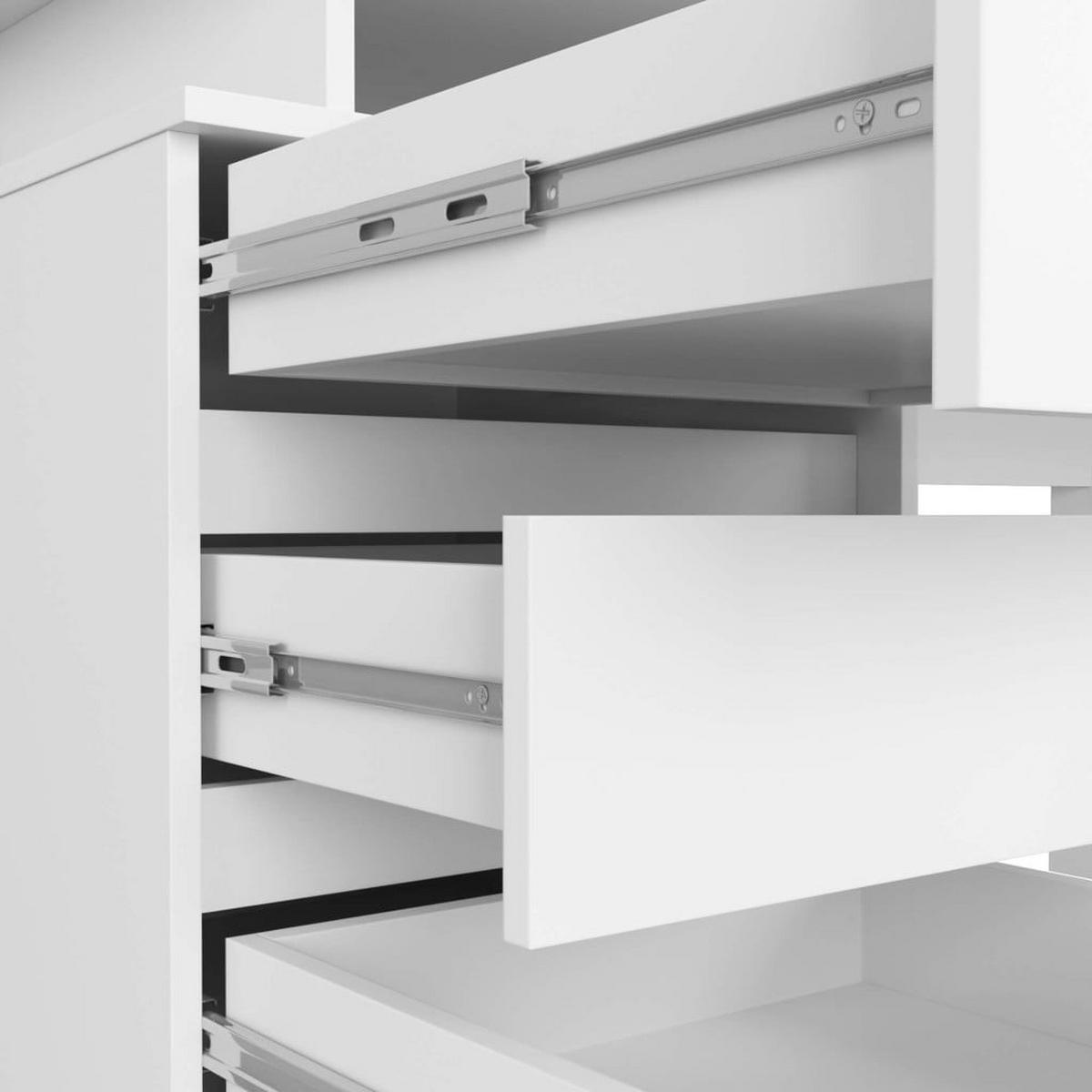 SCHREIBTISCH Weiß Matt 77/135/60 - Weiß, Holzwerkstoff (60/135/77cm) - RAUMHIRSCH FURNITURE