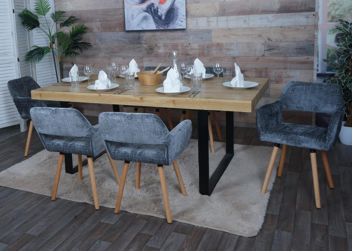 ESSZIMMERSTUHL Grau - Grau, Textil (56/80/53cm) - MCW