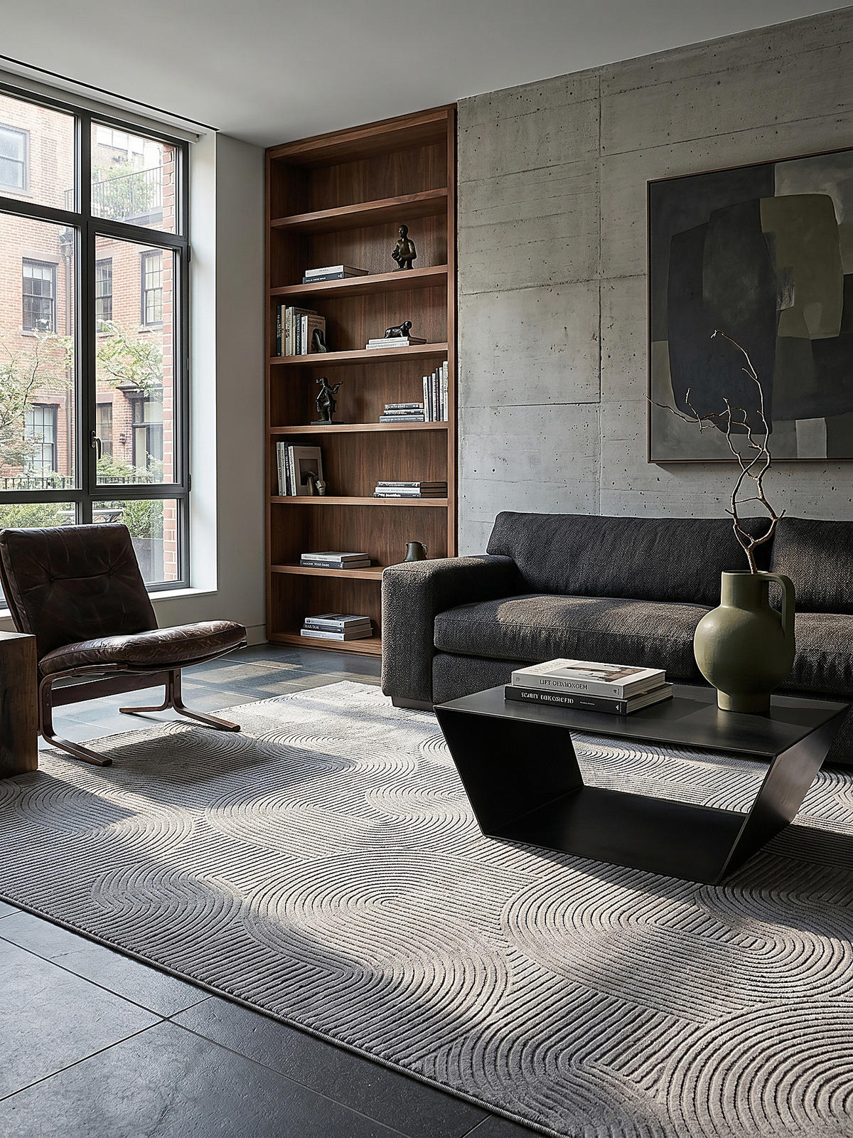 KURZFLORTEPPICH Antirutsch Geometrisch DALAR Polypropylen Grau 300 x 400 cm - Grau, Textil (300/400cm) - KADIMA DESIGN