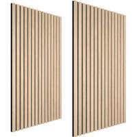 AKUSTIKPANEELE Sonic Wall, je 60 x 120 x 2,1 cm, Größe flexibel anpassbar, Eiche hell - Eichefarben, Holz (60/2.1/120cm) - tectake