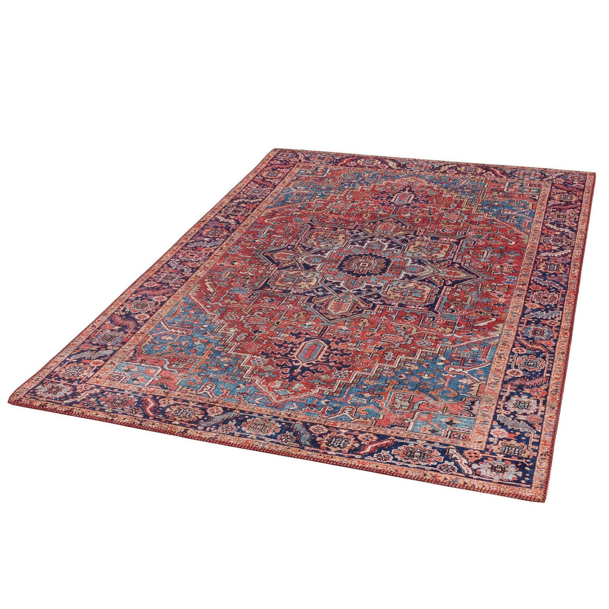 TEPPICH Design englische Nahtverarbeitung rot - Rot, Textil (120/160cm) - AFK Living