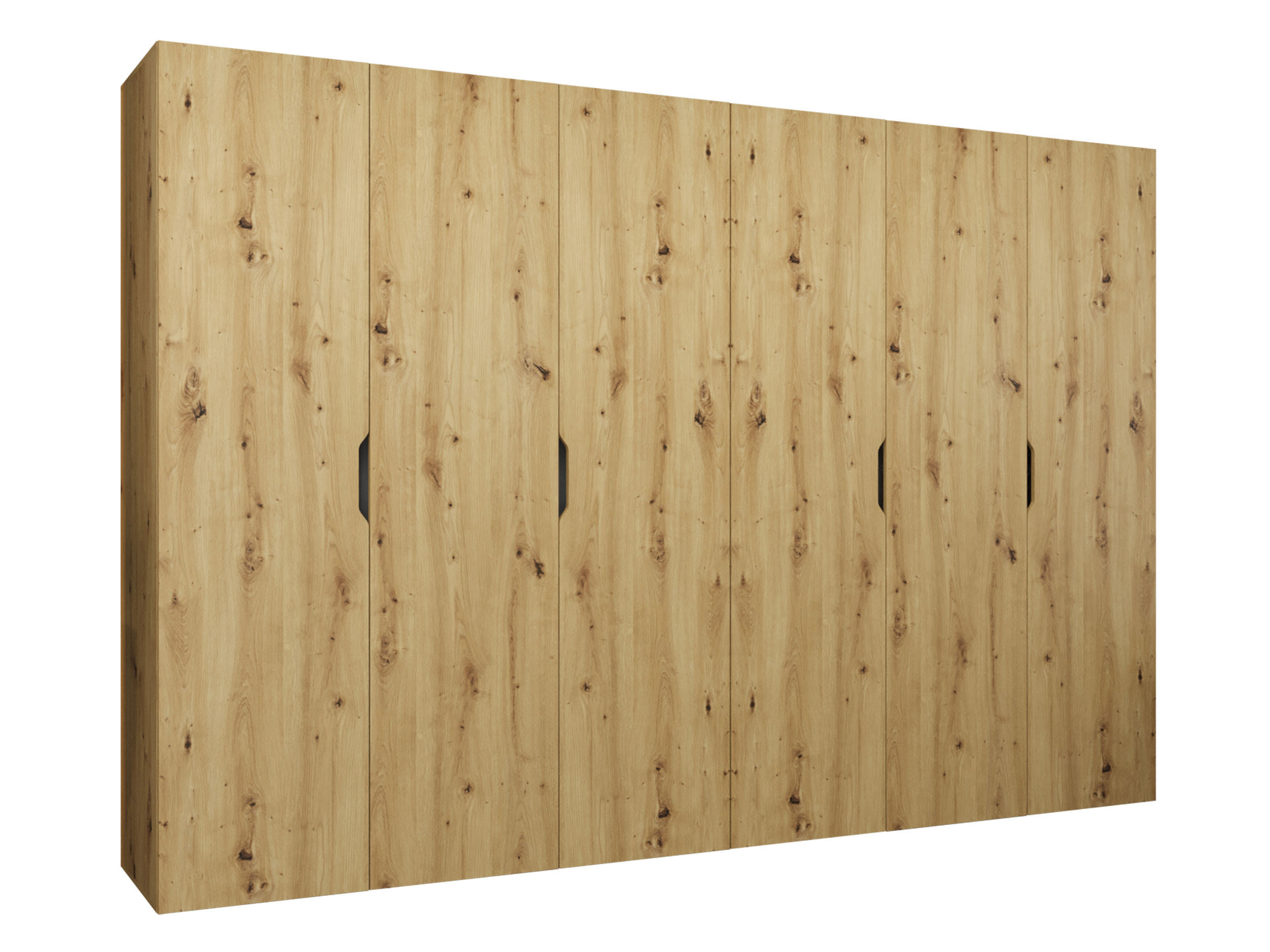 DREHTÜRENSCHRANK Malaga 300 - Eiche Artisan, Holzwerkstoff (300/202/52cm) - MIRJAN24