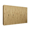 DREHTÜRENSCHRANK Malaga 300 - Eiche Artisan, Holzwerkstoff (300/202/52cm) - MIRJAN24