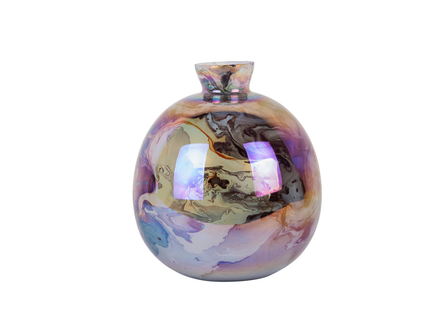 VASE Melange Bottle 23/23/26 cm - Braun, Glas (23/26cm) - Present Time