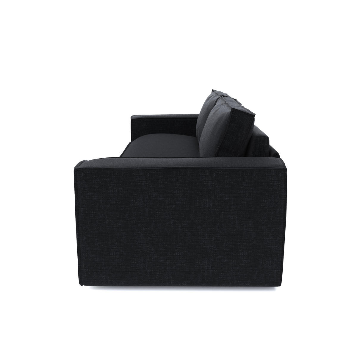 SCHLAFSOFA GERADE Samt Anthrazit 216cm - Dunkelgrau/Anthrazit, Textil (216/90/100cm) - Sia Home