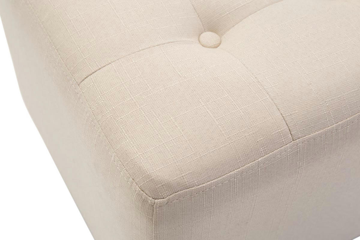 SITZWÜRFEL 2er Set Stoff creme - Creme, Holz/Textil (45/46/45cm) - CLP