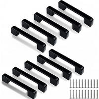 MÖBELGRIFF , 10 Küchengriffe 96 mm – für Schränke und Schubladen - Schwarz, Metall (2.7/9.6/10.8cm) - BELZ