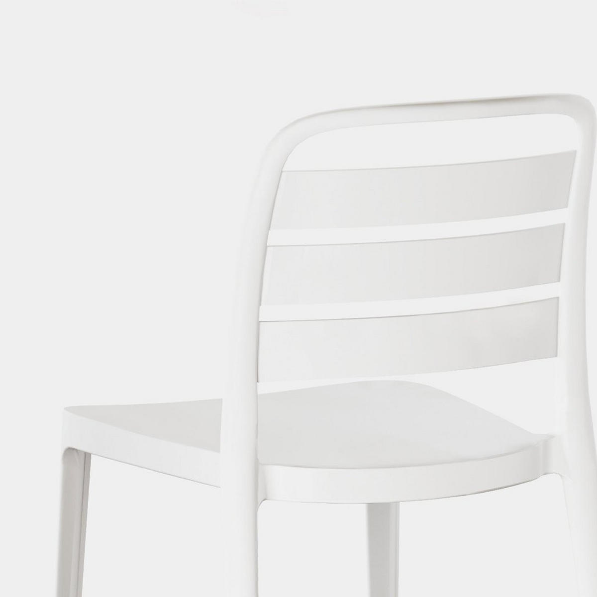 STUHL FÜR DRAUSSEN Zira Weiß 42 cm x 80 cm - Weiß, Kunststoff (42/80/52cm)
